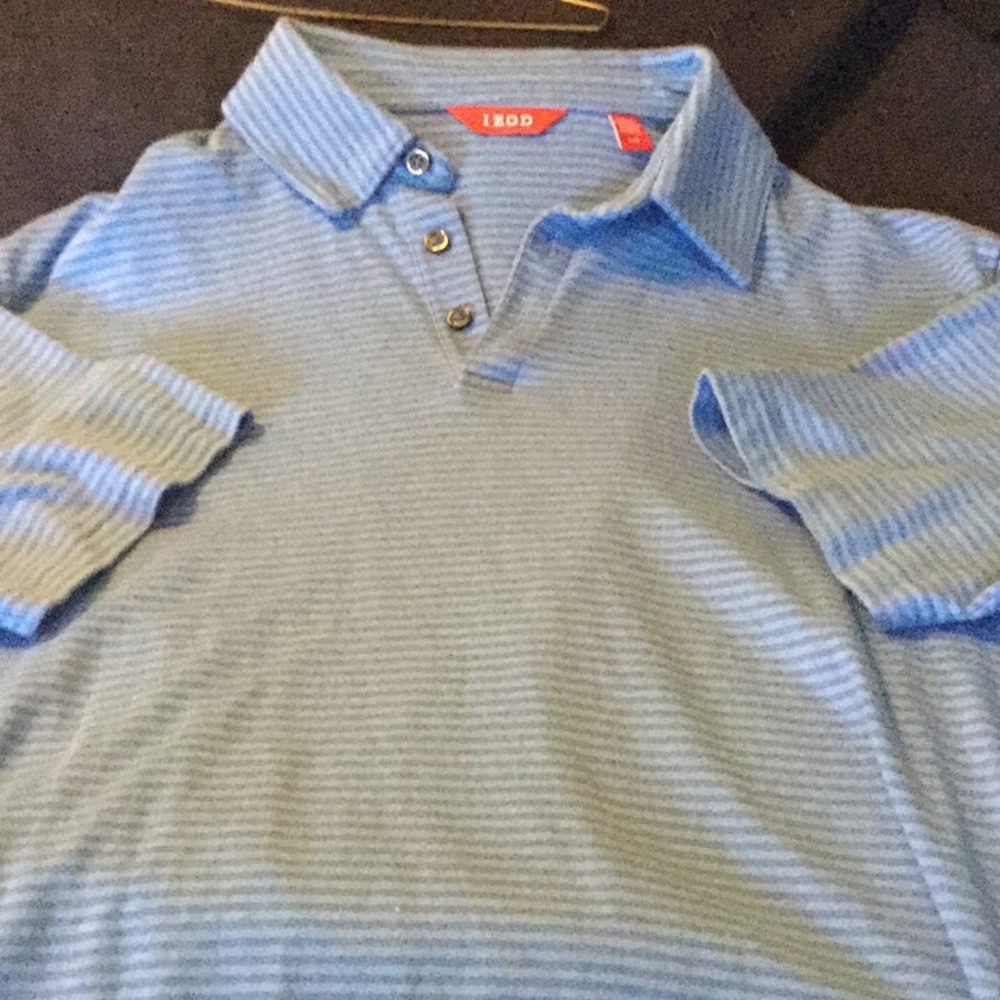 Blue Izod windward cool polo short sleeve shirt